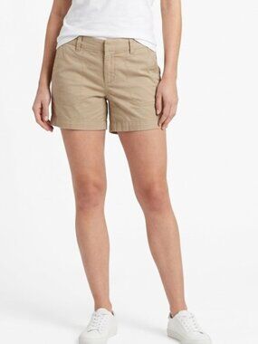 J Crew 5" Cotton Broken-in Chino khaki shorts Size 0